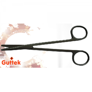 Tijeras Metzembaum curvas de 18 cm de la marca Beracah Medica, con hojas afiladas y mango ergonómico para corte preciso.