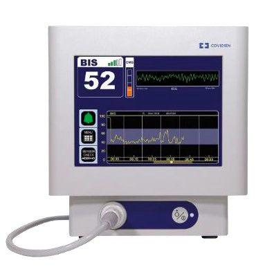 Sistema de monitoreo cerebral BIS vista de 4 canales, monitor para paciente de la marca Beracah Medica, con pantalla y controles en la imagen.