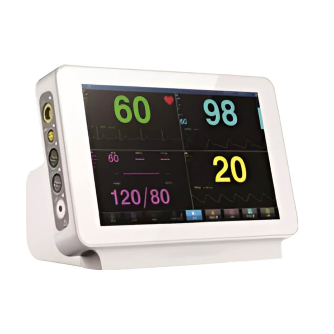 Monitor de signos vitales Beracah Medica Smart Balam con pantalla de 10" para SpO2, temperatura, PANI y ECG.