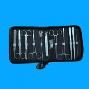Estuche de disección Beracah Medica con 12 piezas, herramientas de precisión para estudios anatómicos y prácticas educativas.