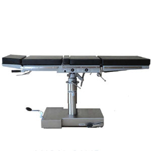 Mesa de operaciones quirúrgica electrohidráulica Beracah Medica con controles laterales y superficie radiotransparente, accesorios estándar