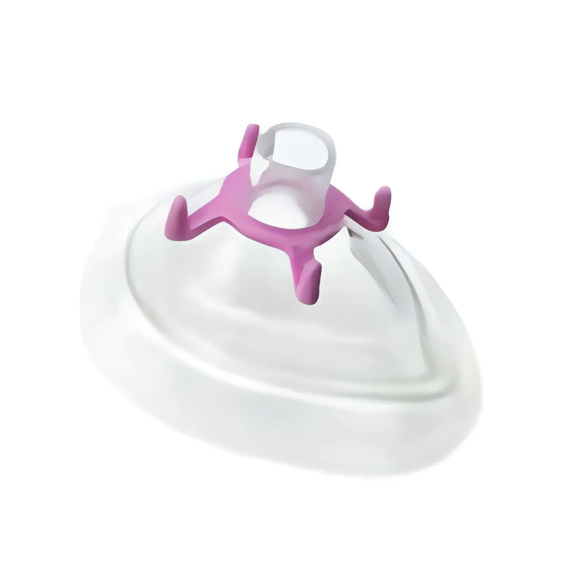 Mascarillas faciales infantiles con cojín de aire rosa de Beracah Medica, caja con 10 unidades, usadas para anestesia.