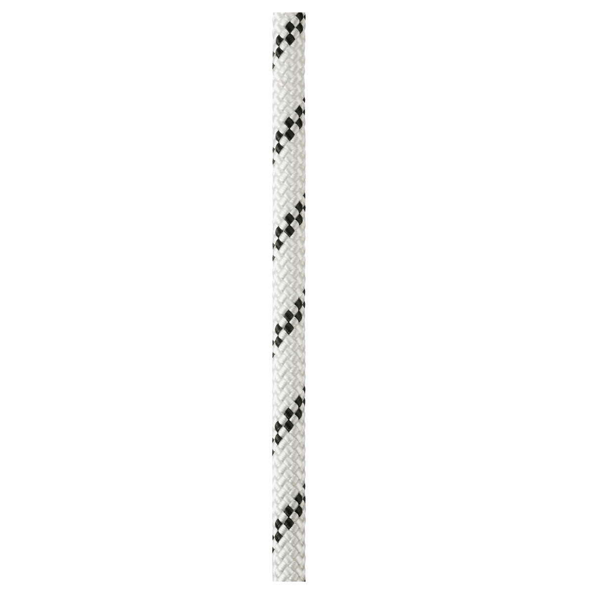 Cuerda semiestática AXIS 11mm x 50m blanca para rescate, fabricada por Beracah Médica, con nudos y textura visible en la imagen.