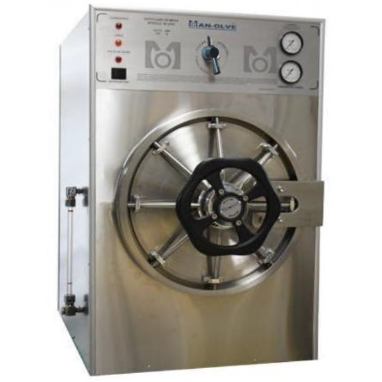 Autoclave doble cámara Beracah Médica de 35x60 cm y 57 litros para esterilización profesional.