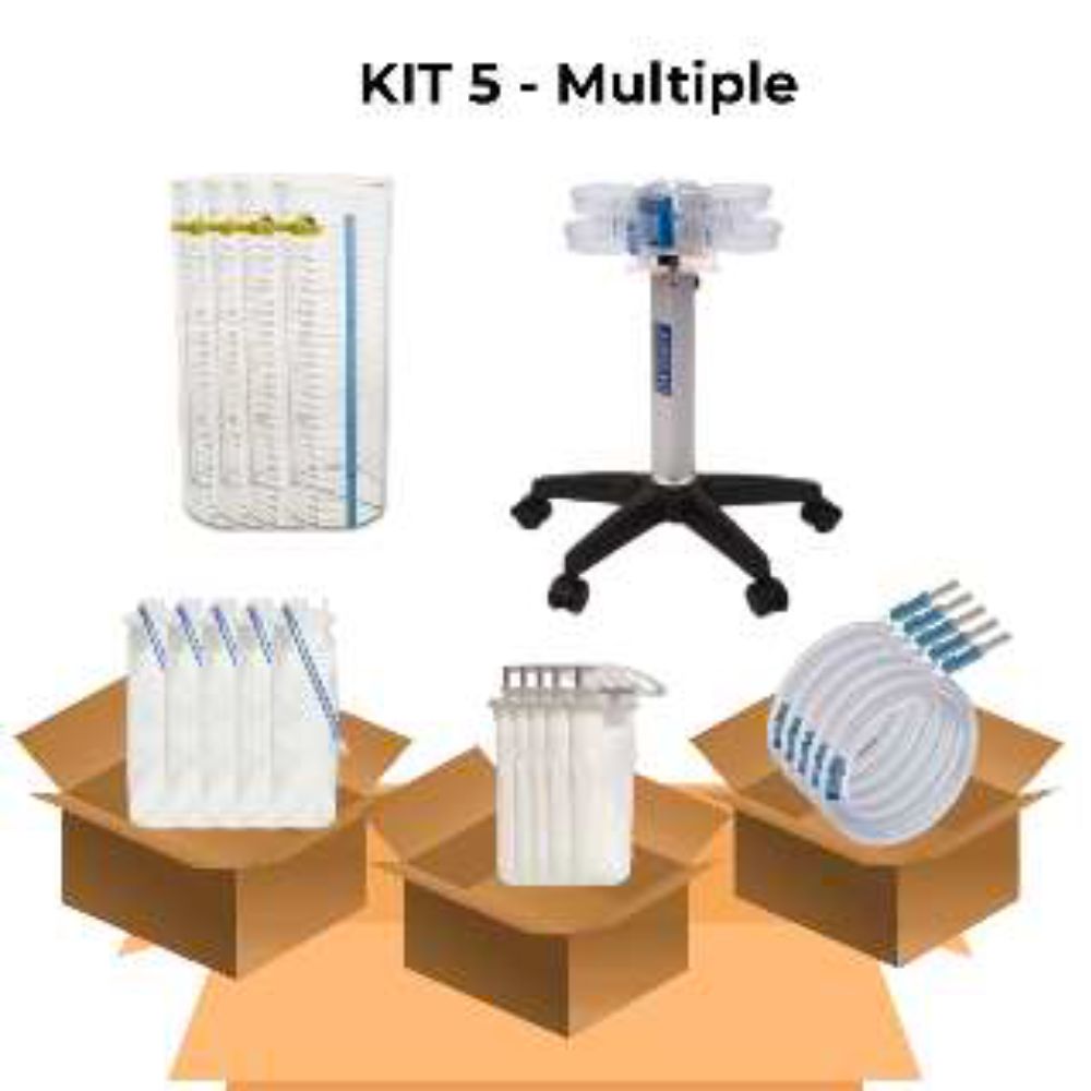 Kit de carro ajustable de aluminio para canister de 3000 ml con accesorios MSI de Beracah Medica en imagen.