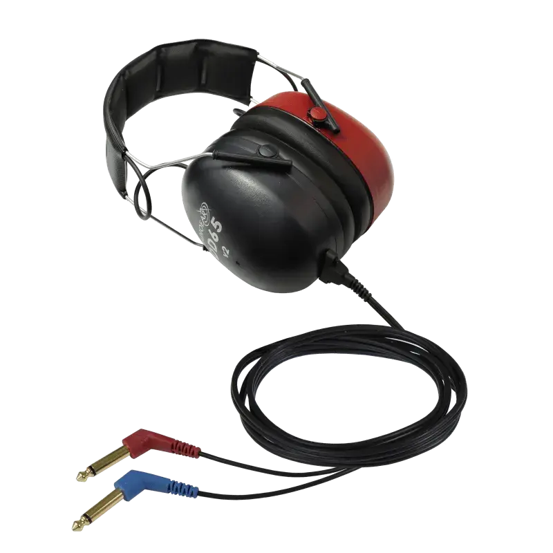 Audífonos audiométricos modelo DD65 v2 Radioear de Beracah Médica, accesorios para audiómetros y equipos audiológicos.