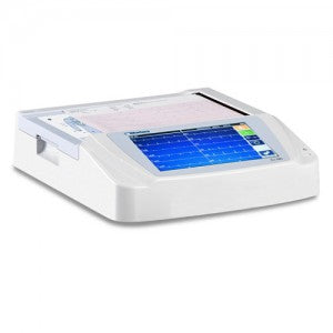 Electrocardiografo inalámbrico de 12 canales Beracah Medica con pantalla táctil a color de 10.1 pulgadas.