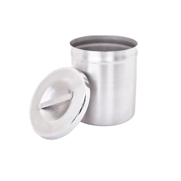 Recipiente algodonero de 1000 ml Beracah Médica con tapa, para almacenamiento de algodones y gasas en consultorio médico.