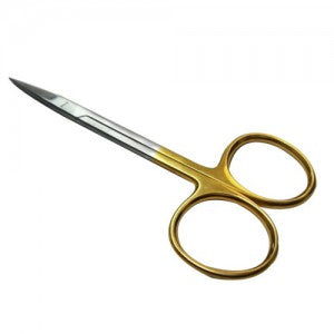Tijeras de iris rectas de 12 cm de tungsteno de la marca Beracah Medica, con filo afilado y mango ergonómico.