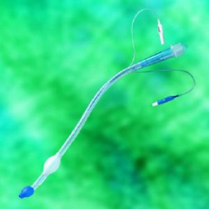 Tubo endobronquial izquierdo 41fr de Beracah Medica, parte de sondas y cánulas para oxígeno, con detalles del tubo y conexiones.