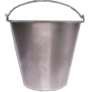 Cubeta hospitalaria de 12 litros de acero inoxidable Beracah Médica, utensilio médico resistente y duradero para uso hospitalario.