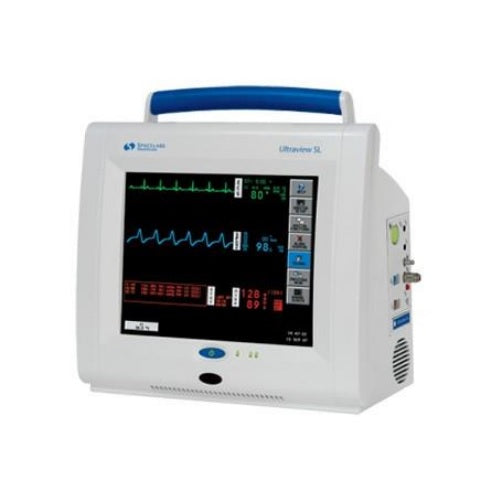 Monitor para paciente de signos vitales con capnografía Beracah Medica Ultraview SL, pantalla y sensores visibles.
