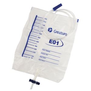 Bolsa recolectora de orina para cama 2000ml 25 bolsas c/10pzs