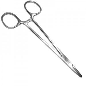 Porta agujas de Mayo Hegar de 14 cm en acero alemán premium, herramienta médica de alta calidad.