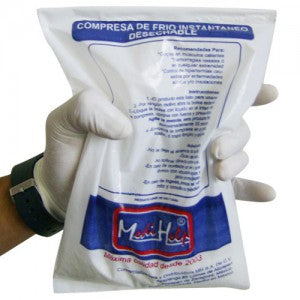Compresa fría desechable de Beracah Medica, paquete con 10 piezas, insumos médicos para aliviar lesiones y reducir inflamación.