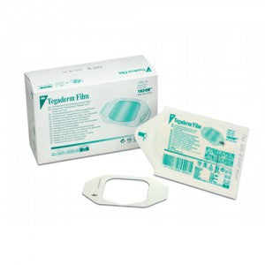 Apósitos transparentes para quemaduras Beracah Medica, tamaño 4.4 x 4.4 cm, caja con 100 piezas para cuidado de heridas.
