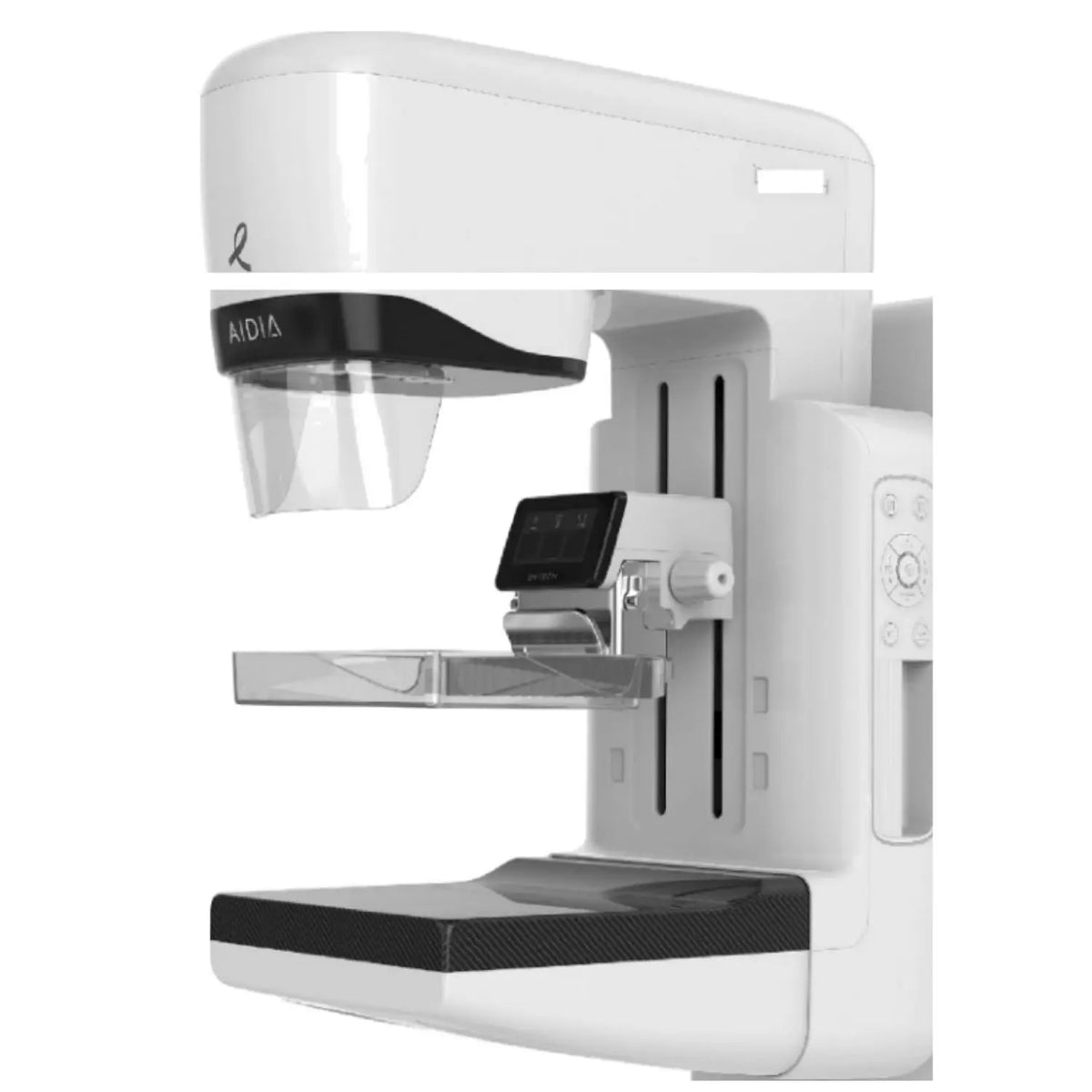 Mastógrafo digital AIDA RMF-2000 de Beracah Medica, dispositivo médico para mamografías en color gris con pantalla digital