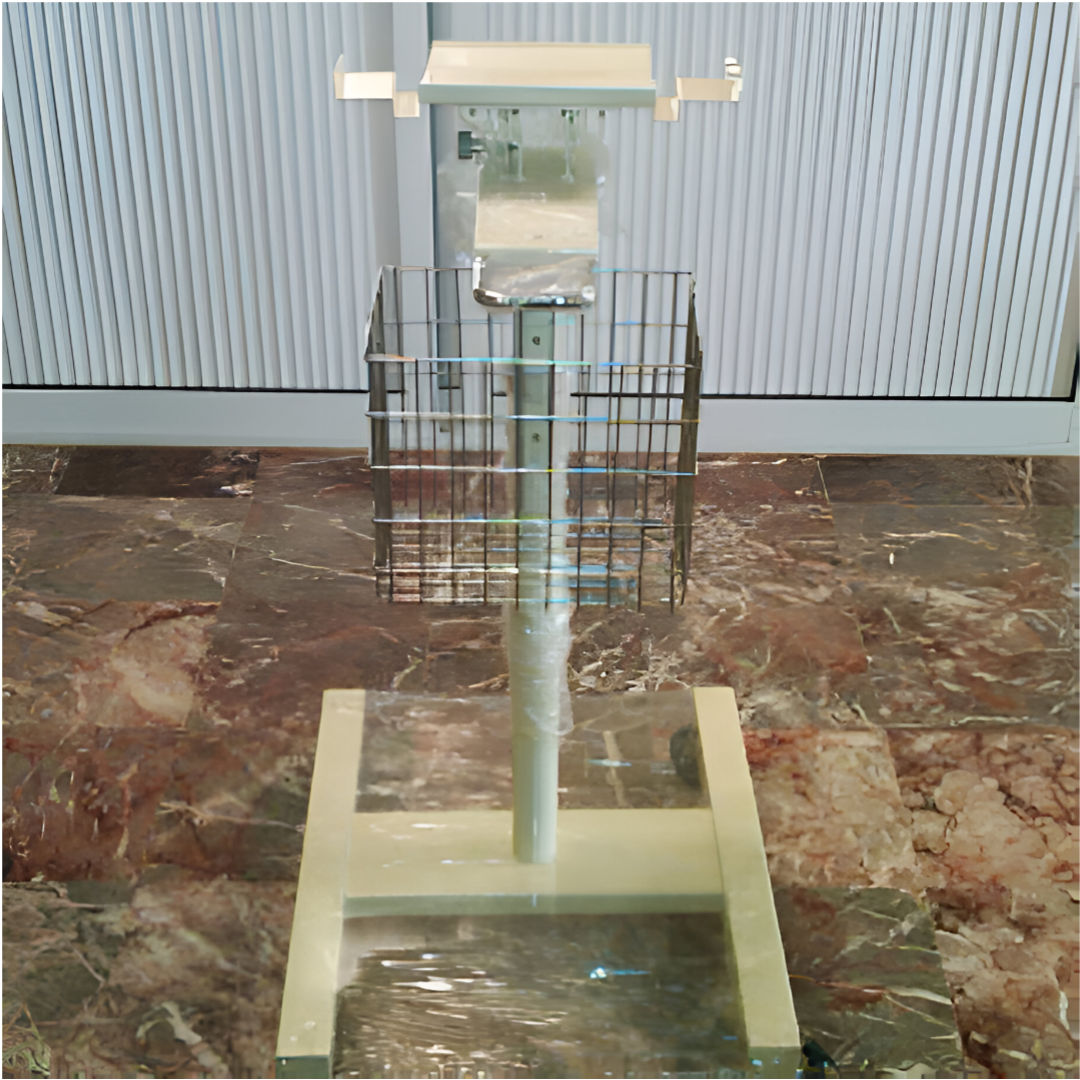 Base Rodable para Monitor mod. Zafiro Trolley con Canastilla y 4 Llantas