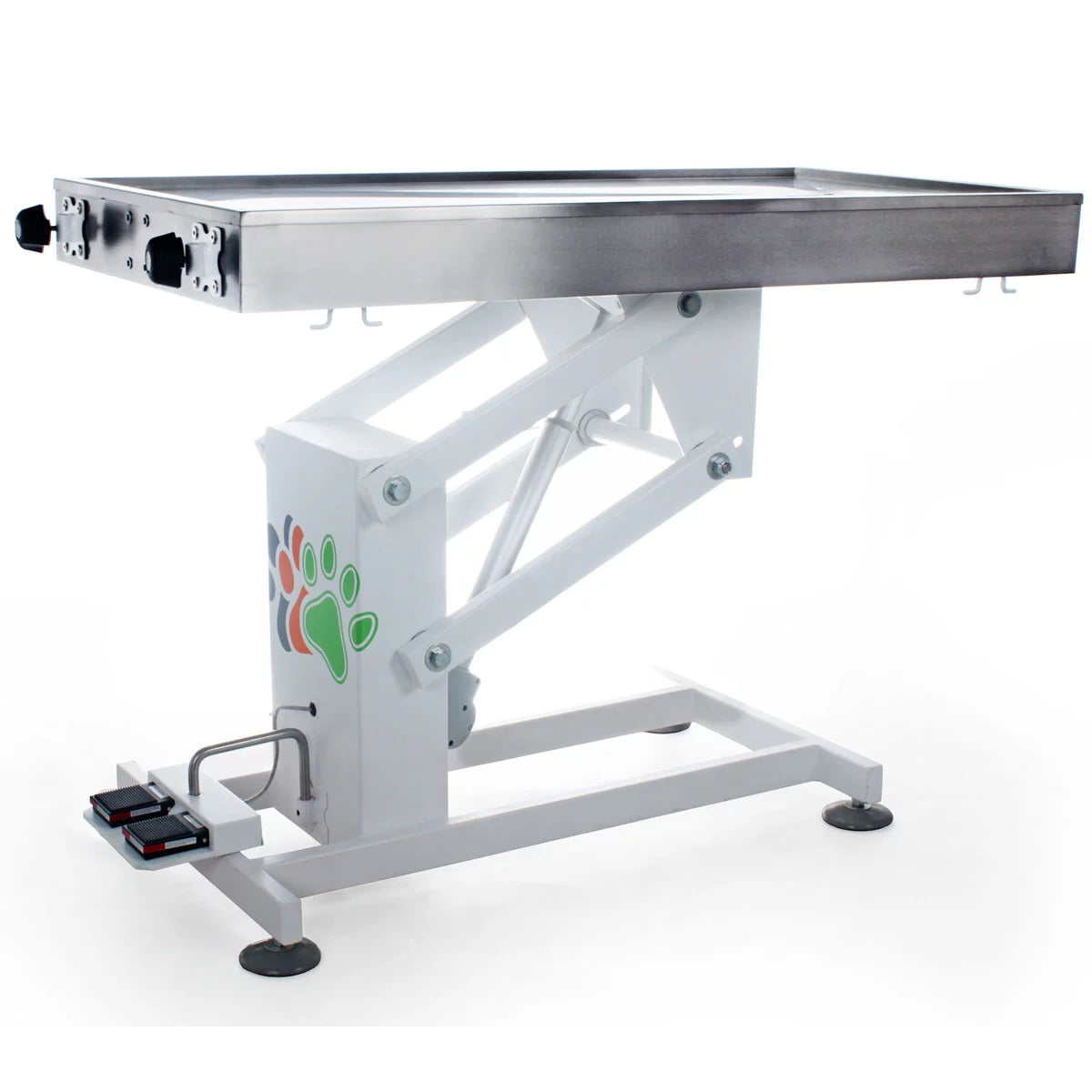 Mesa de exploración eléctrica veterinaria MSI de Beracah Médica para especies menores, con capacidad de carga de 80 kg.