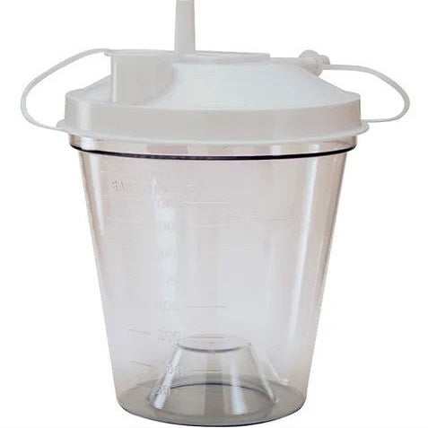 Vaso recolector para aspirador de secreciones 800 de Beracah Medica, accesorio para aspirador de secreciones.