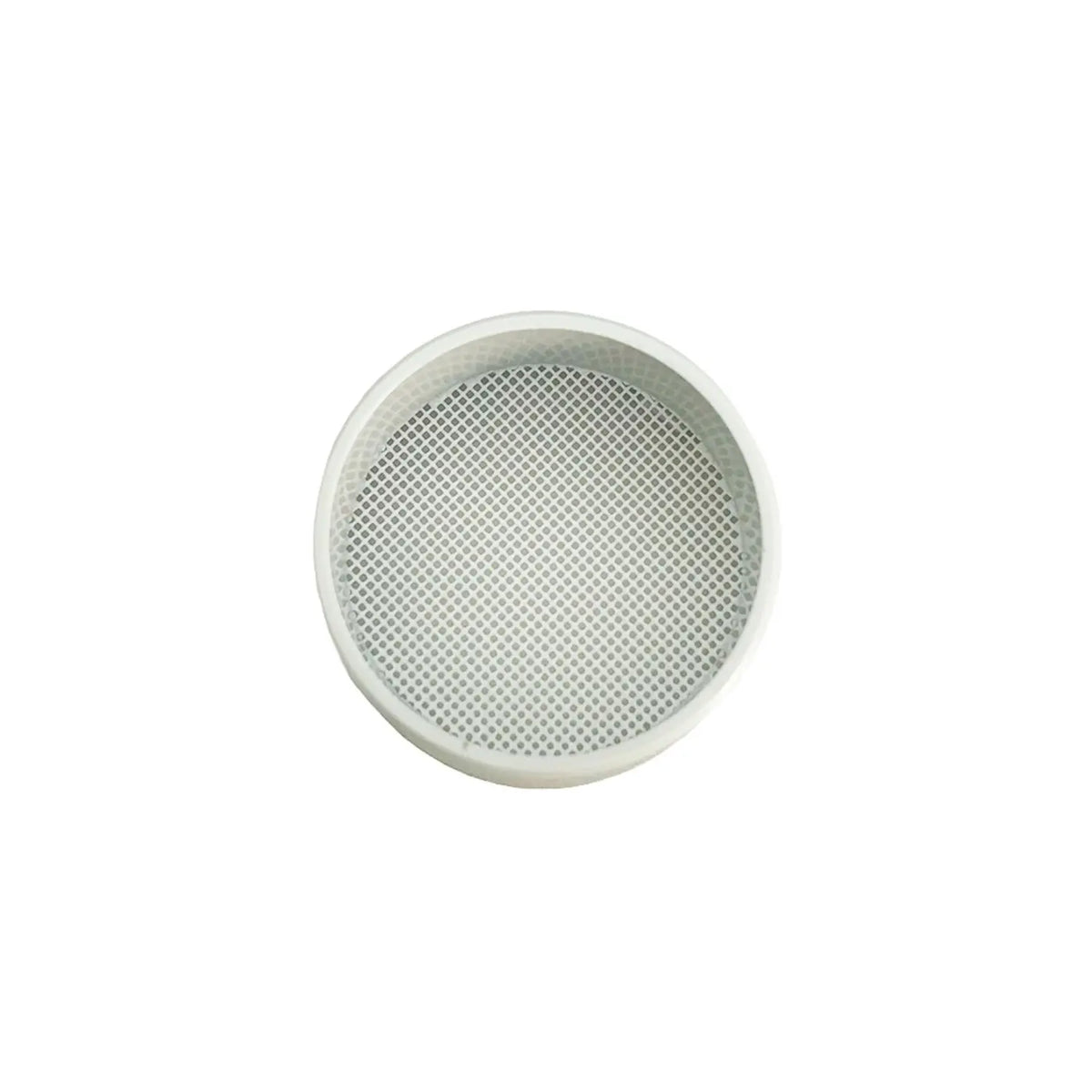 Malla para Fleisch de 1 1/4" Touch de Beracah Medica, filtro para espirometro, en color gris con detalles técnicos visibles