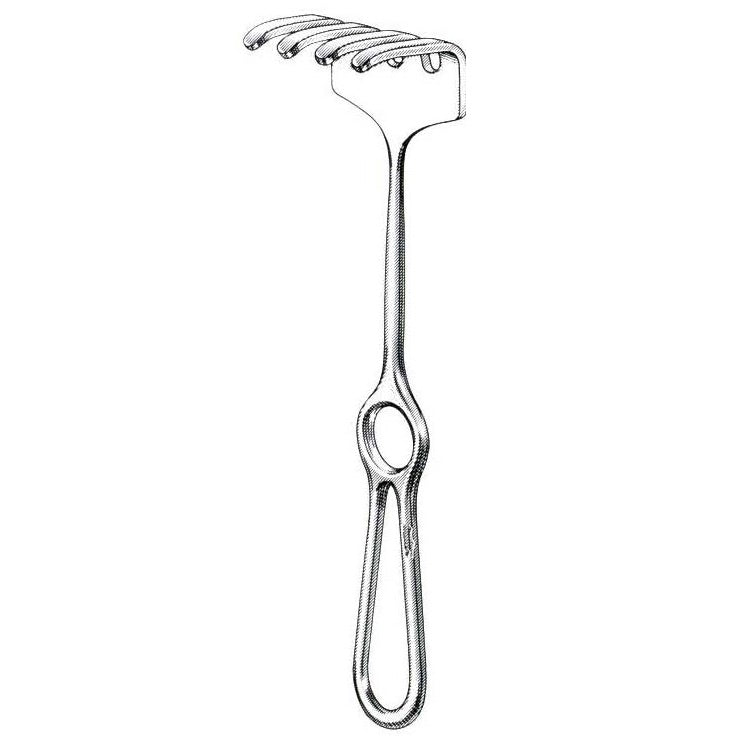 Separador de Ollier Beracah Medica de 21.5 cm con 4 garras redondas de 5.7x4.4 cm para separación de dedos