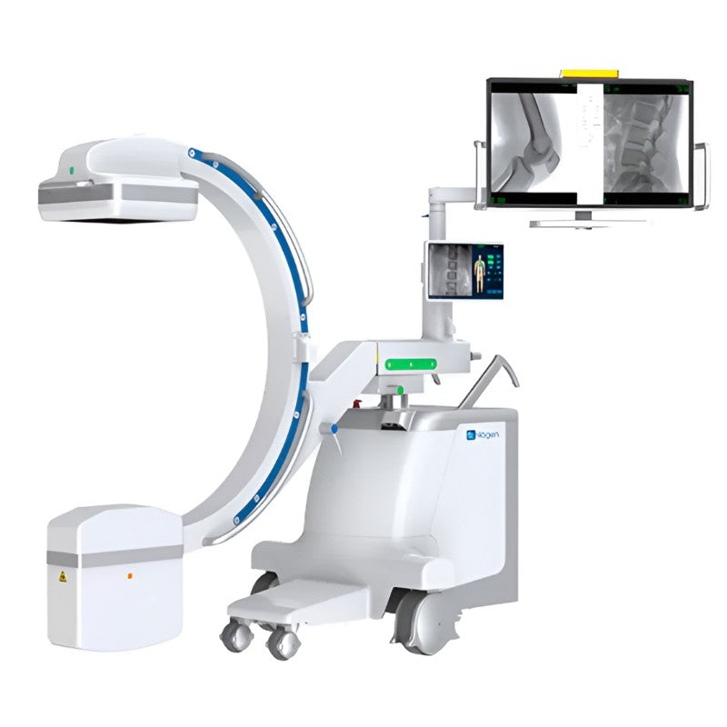 Arco en C mod. SLA-90 de Beracah Medica, arco ortopédico de alta gama, con diseño en C y acabado metálico brillante.