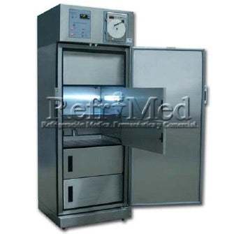 Congelador vertical de 10 pies de acero inoxidable de puerta sólida, sin graficador, temperatura de -20°C, marca Beracah Médica.