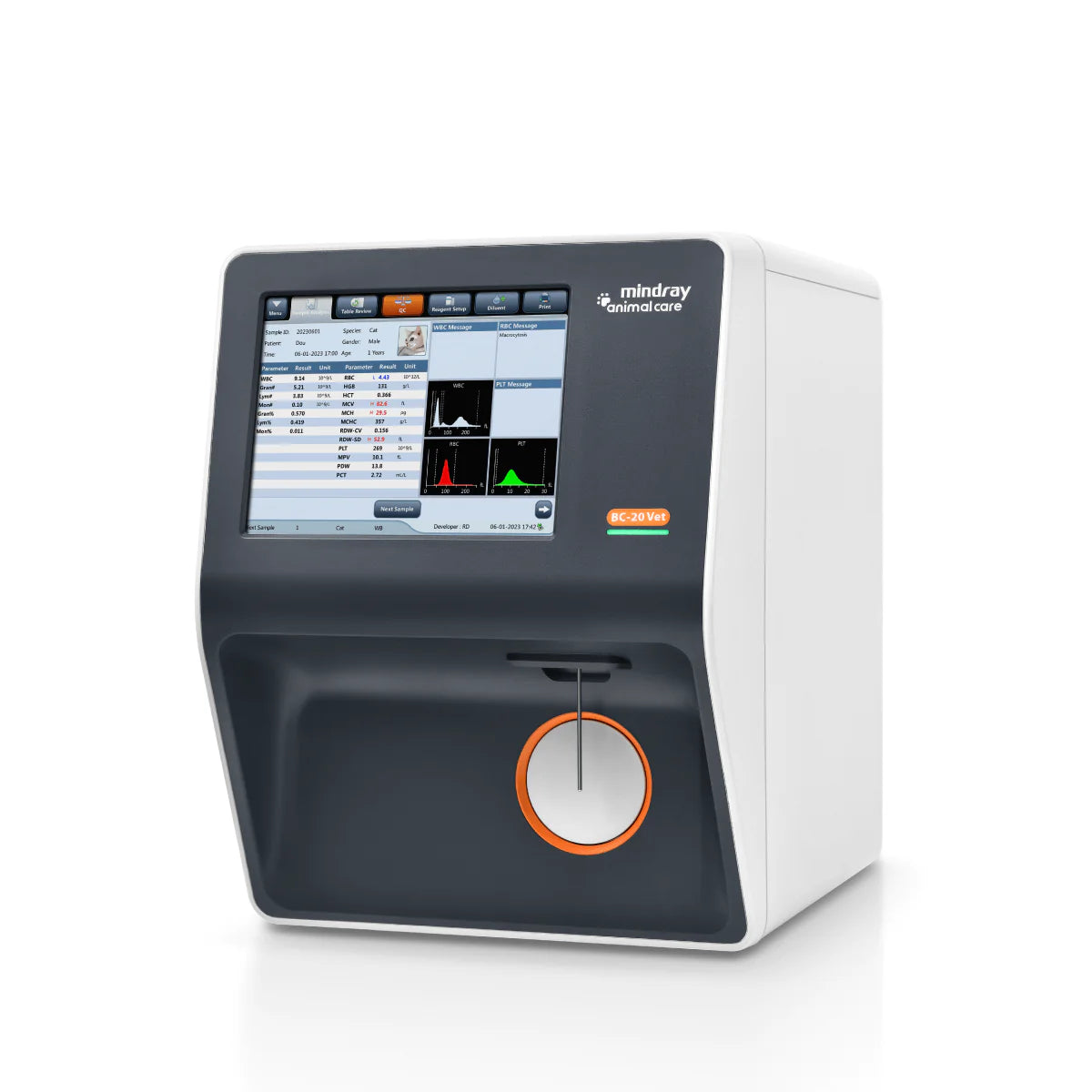 Analizador de Hematología Veterinario Mod. BC-20VET linea Orange Label