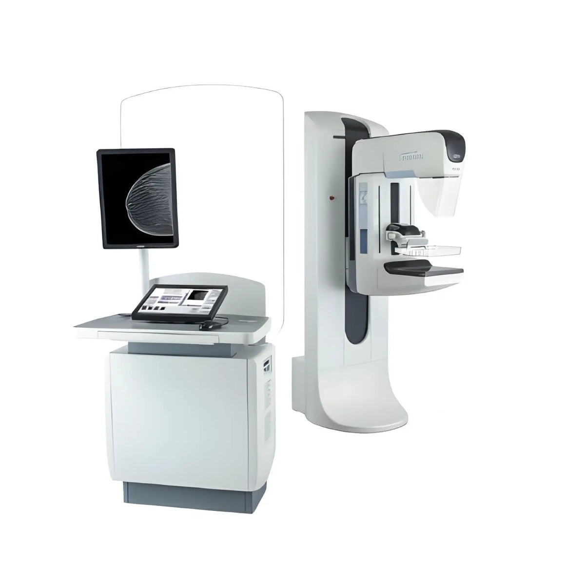Mamógrafo digital Selenia Dimensions 6000 de Beracah Medica, sistema de mamografía 2D y 3D con pantalla y componentes tecnológicos