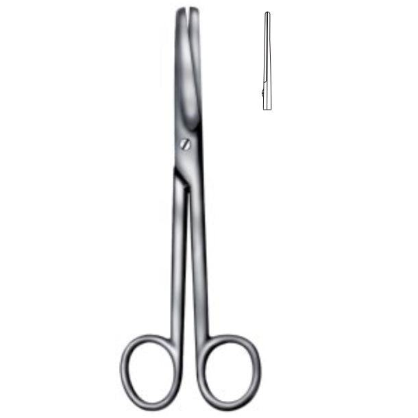 Tijeras mayo rectas de 17cm de la marca Beracah Medica, con filo afilado y mango ergonómico para corte preciso.