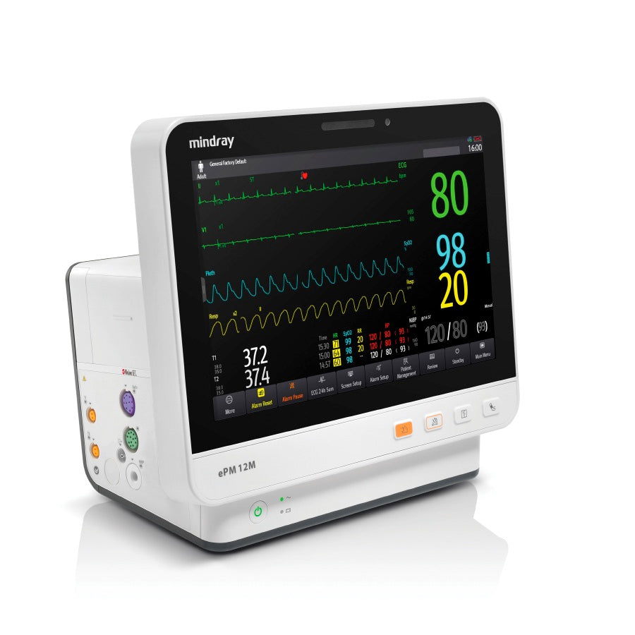 Monitor veterinario de signos vitales Beracah Medica con pantalla táctil de 12.1" y módulo de CO2 para animales.