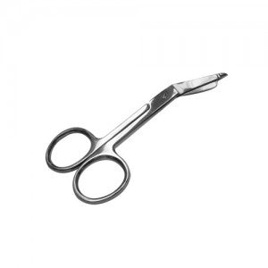 Tijeras de Lister de 11 cm con botón de la marca Beracah Médica, herramienta económica para corte preciso.