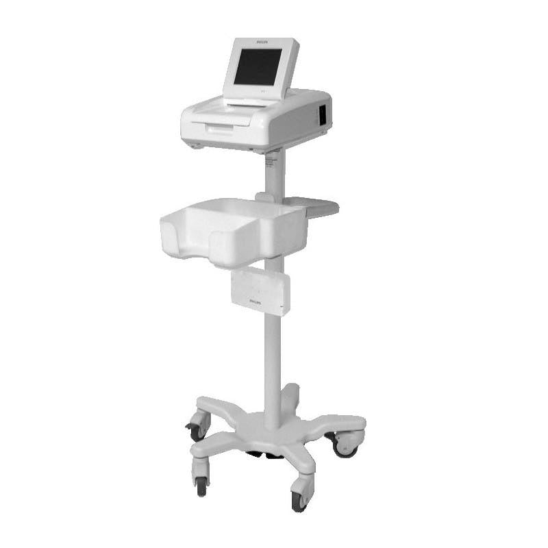 Base rodable para monitor Avalon FM20/30/40/50, carro porta equipos de Beracah Medica, con ruedas y estructura resistente.
