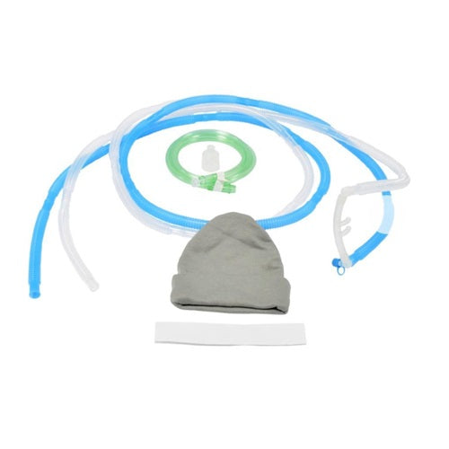 Circuito nasal de CPAP neonatal tamaño #00 de Beracah Medica, para ventilación y anestesia, con tubo flexible y conexiones.