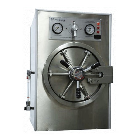 Autoclave dental monofásico Beracah Medica M-25DC con doble cámara y capacidad de 17 litros para esterilización dental.