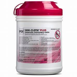 Toallas desechables SANI-CLOTH PLUS de Beracah Medica, toallas limpiadoras en un bote con 160 unidades, para higiene y limpieza.