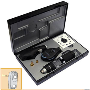Retinoscopio Beracah Medica Ri-Scope Xenon 3,5 V con mango para enchufe y batería recargable, equipado con franja de iluminación.