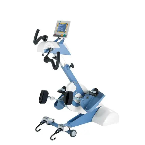 Equipo de cinesiterapia Beracah Medica Mod. Tigo 632 para entrenamiento muscular asistido, con componentes y estructura visible.