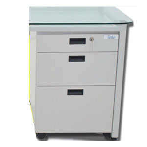 Gabinete MSI con tres cajones Beracah Medica, diseño funcional y resistente para almacenamiento en entornos médicos.