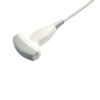 Transductor convexo para ultrasonido Beracah Medica Vinno A5, con cabezal redondo y conexiones visibles para ecografías médicas.