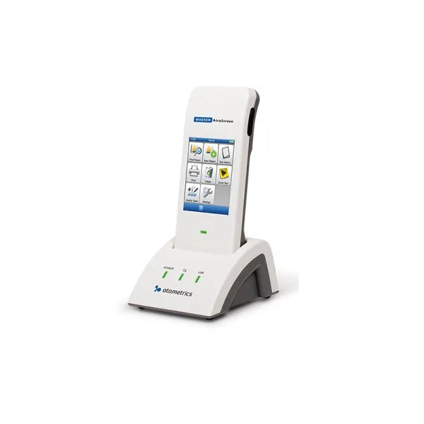 Equipo para tamizaje auditivo Beracah Medica AccuScreen con emisiones otoacústicas y pruebas ABR, equipo para detección temprana.