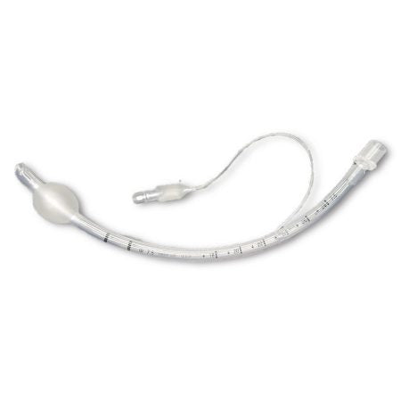 Tubo endotraqueal con globo de tamaño 6 de la marca Beracah Medica, muestra el tubo con globo inflado y marca en la imagen