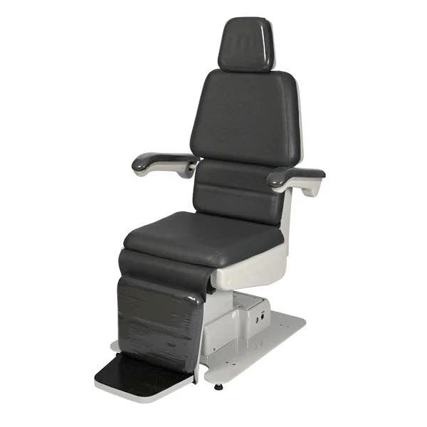 Sillón eléctrico MSI para oftalmología de la marca Beracah Medica, con respaldo y base ajustables.