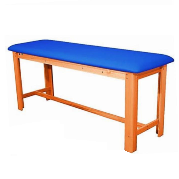Camilla de fisioterapia fija de madera con colchón, dimensiones 190x65x80 cm, para tratamiento y masaje, marca Beracah Médica