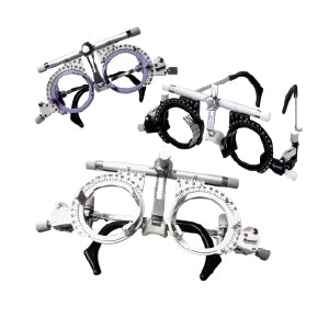 Armazón de pruebas para adultos de oftalmología, ajustable para 3, 4 o 6 lentes, marca Beracah Medica.