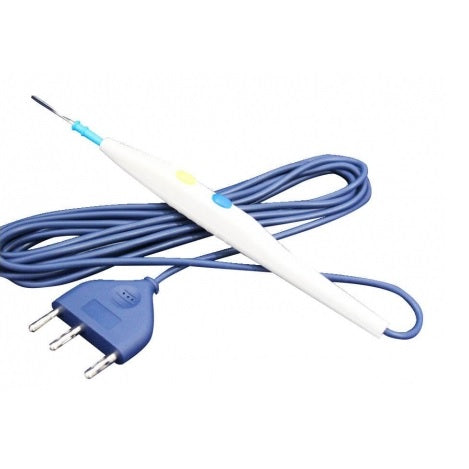 Lápiz desechable para electrocirugía MSI de la marca Beracah Médica, caja con 100 piezas, con punta y cable de conexión