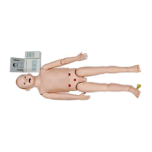 Simulador infantil completo para enfermería de Beracah Medica, ideal para entrenamiento en atención a niños de 5 años.