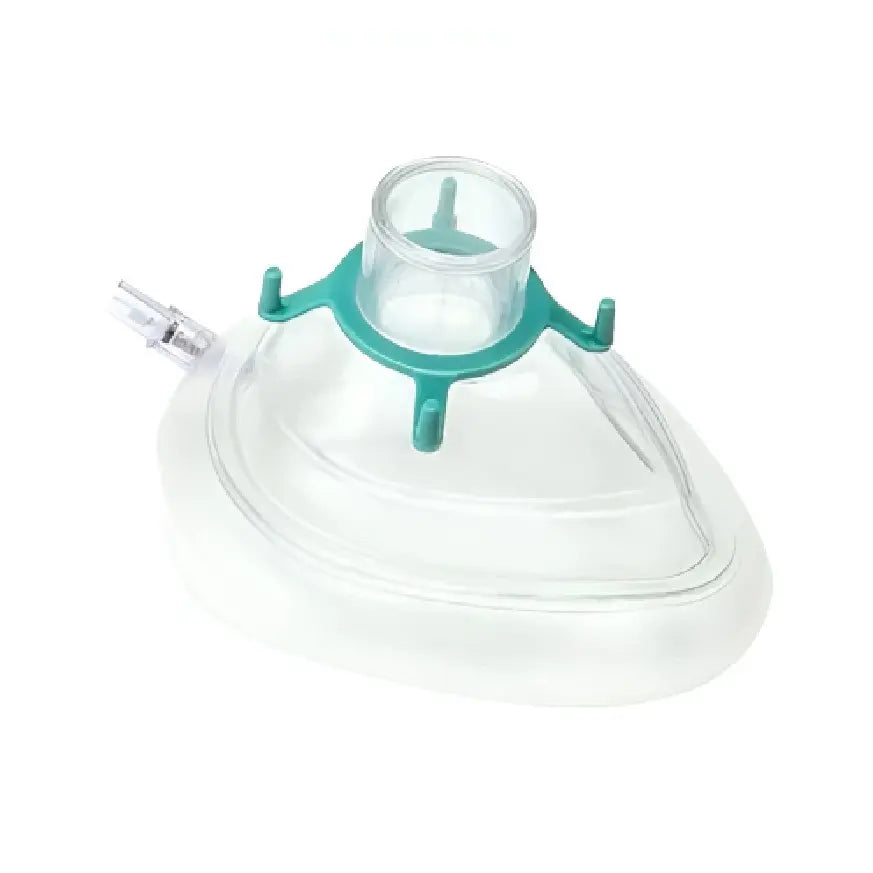 Mascarillas para anestesia Beracah Medica SURE-SEAL® Adulto Chico en color verde con cojín de aire y pivote de insuflación, caja con 10 unidades.