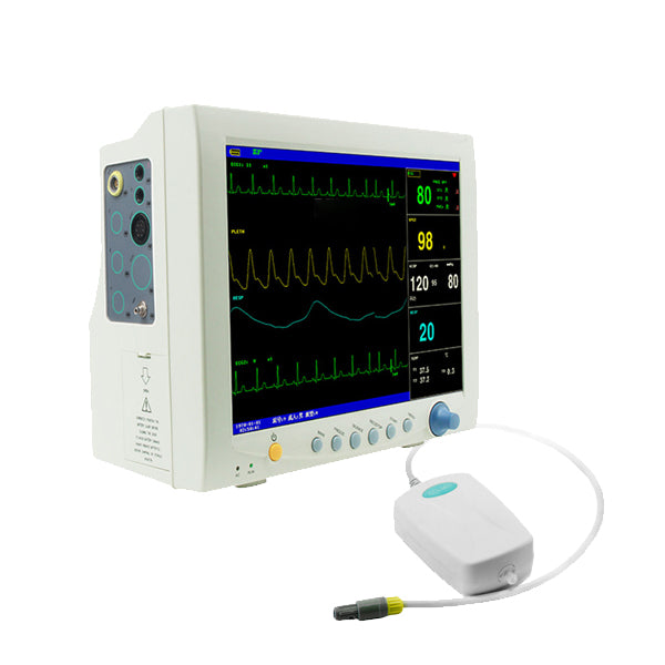 Monitor de signos vitales Beracah Medica CMS9200 con pantalla a color de 15 pulgadas para adultos, pediátricos y neonatales.